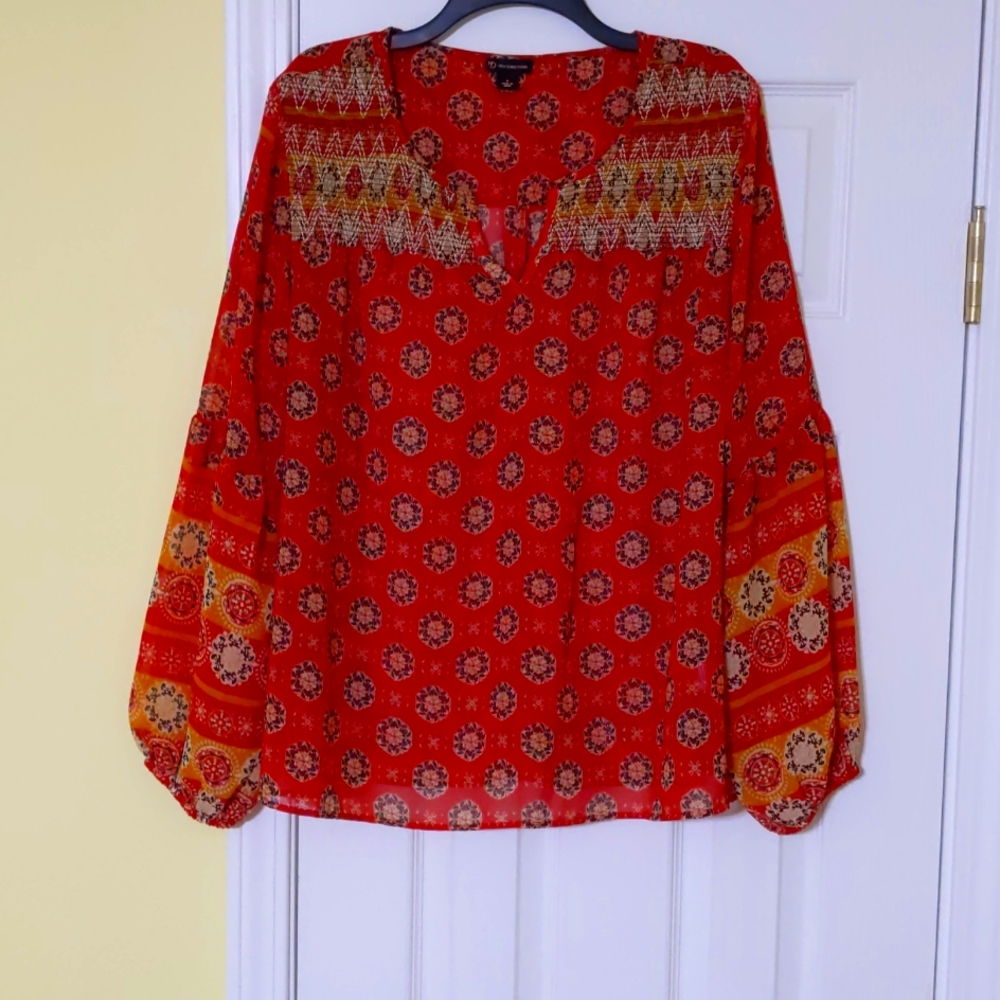 (NWOT)New Directions pull over Blouse large